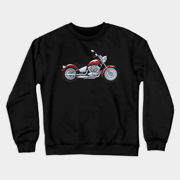 Motorcycle Crewneck Sweatshirt by fromherotozero